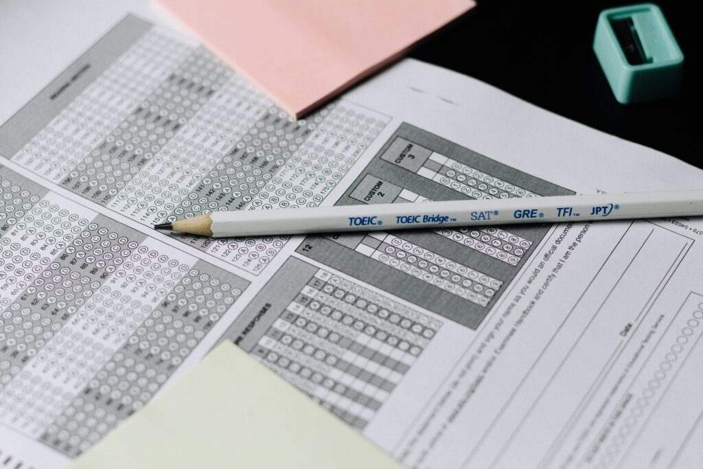 Scantron bubble sheet 